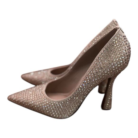 Sam Edelman Women's Antonia Flare-Heel Sparkle Toe Slip Fashion Pumps Size 8.5 - Picture 4 of 9